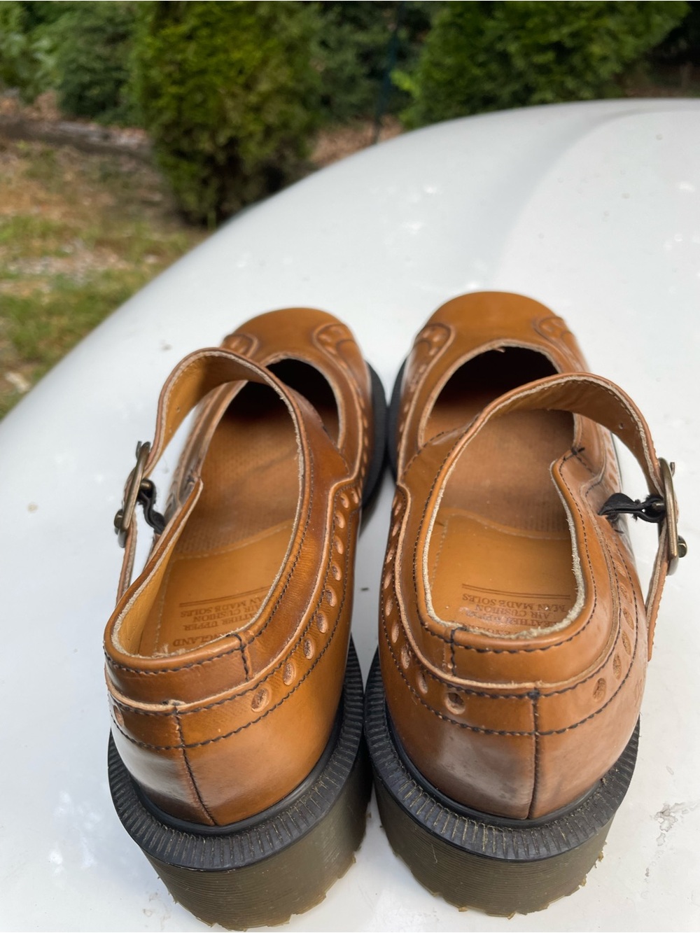 Dr Marten England Vintage Brogue Leather Mary Jane Clog Shoes Size 8 Woman’s (6) - Picture 6 of 14